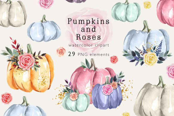 Bringing Soft Elegance to Fall: A Guide to Pastel Pumpkins and Roses Clipart