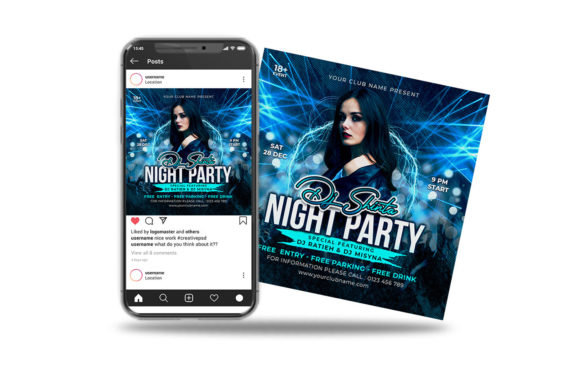 Designing a Night Party Flyer Instagram Post That Works