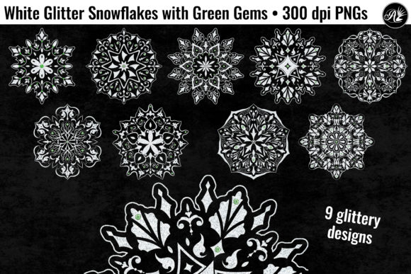 Elevate Winter Designs with Glitter Snowflakes