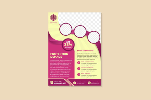 Evaluating the Protection Damage Vertical Flyer Pink Template for Modern Marketing