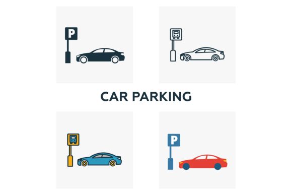 Evaluating the Utility of a Car Parking Outline Icon for Modern Design Projects