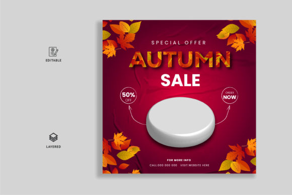 Mastering Visual Impact: The Art of Autumn Sale Banner Design with Falling Leaves