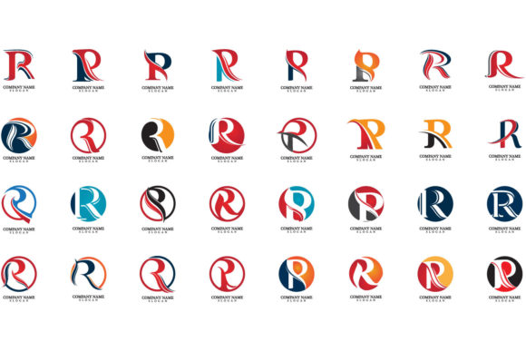 Modern R Logo Vector Templates for Brand Identity