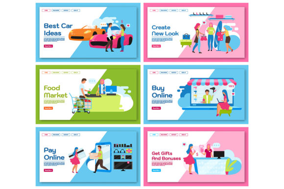 Shipping Landing Page Vector Template