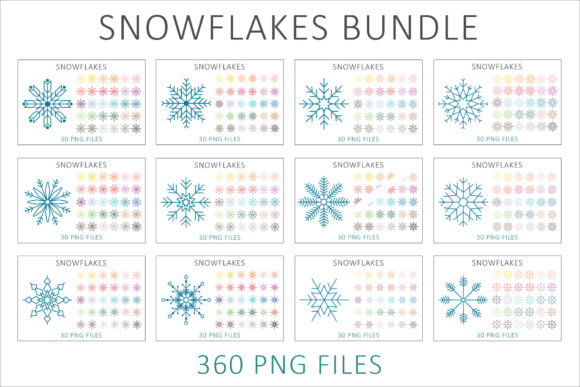 Unlocking Winter Creativity with the Snowflakes Clip Art Bundle PNG